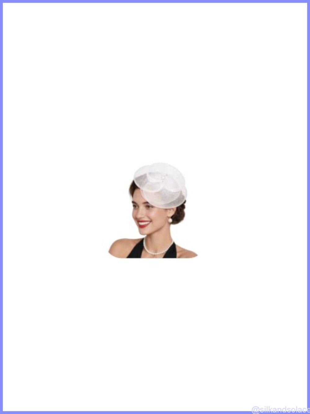 Fascinator Hat Flower Mesh Headband Hair Clip Tea Party Wedding Church